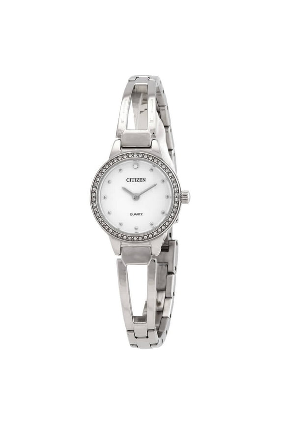 Women's Quartz Stainless Steel Bangle Watch with Crystal Accents EZ7011-88A