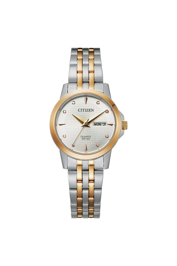 Women's Two-Tone Stainless Steel Silver Dial Watch -EQ0605-53A