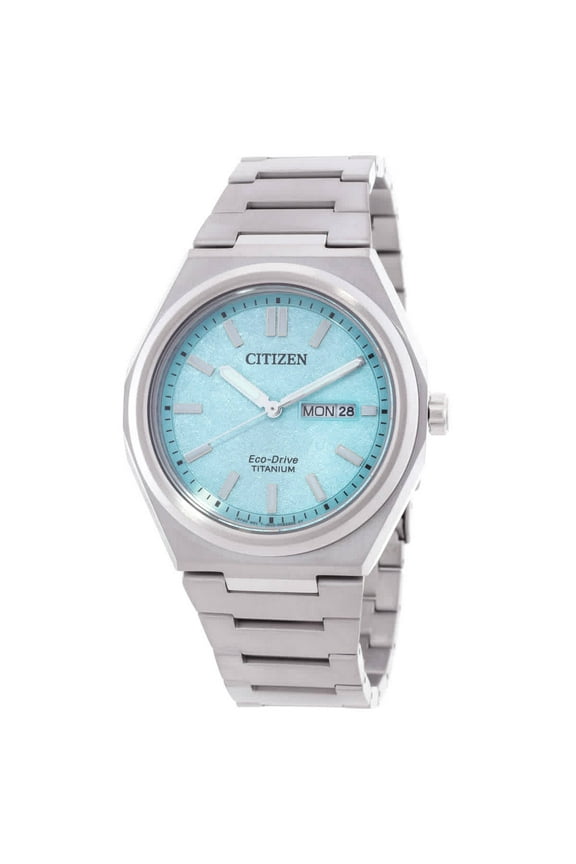 Zenshin Eco-Drive Turquoise Dial Men's Watch AW0130-85M