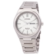 Citizen Mens Zenshin Super Titanium Eco Drive White Dial Watch AW0130-85A