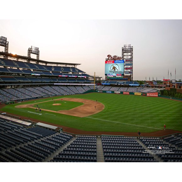 Citizens Bank Park Philadelphia Phillies Unsigned Outfield Baseline View Photograph