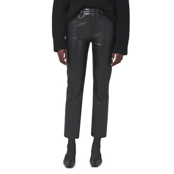 Citizens of Humanity Jolene High Rise Leather Straight Leg Jeans Size 31 B4HP