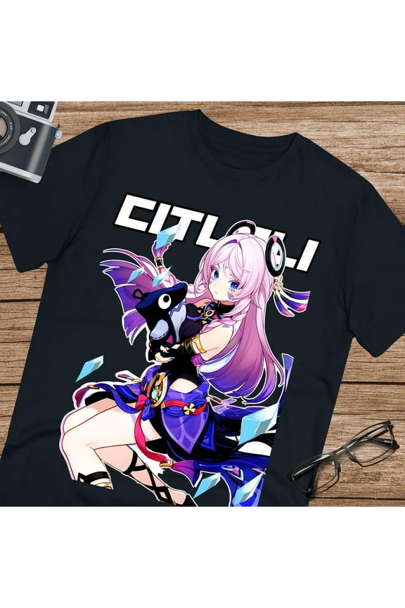 Citlali Genshin Impact Shirt, Game Manga Anime T-shirt,Black color,size M