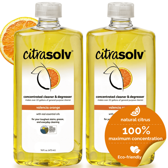 Citra Solv Concentrated Cleaner & Degreaser, Natural, Biodegradable, 16 fl oz, 2-Pack