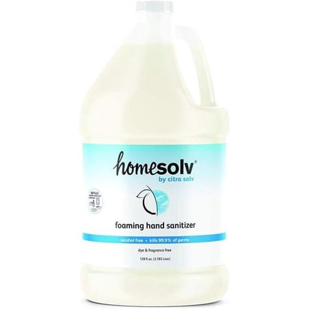 Citra Solv Homesolv Foaming Hand Sanitizer, Alcohol Free, 128 oz, Refill