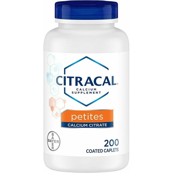 Citracal Calcium Citrate Supplements with Vitamin D Petites 200 ea (Pack of 6)