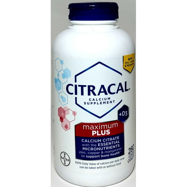 Citracal Calcium Supplement Maximum Plus + D3. 280 Coated Caplets