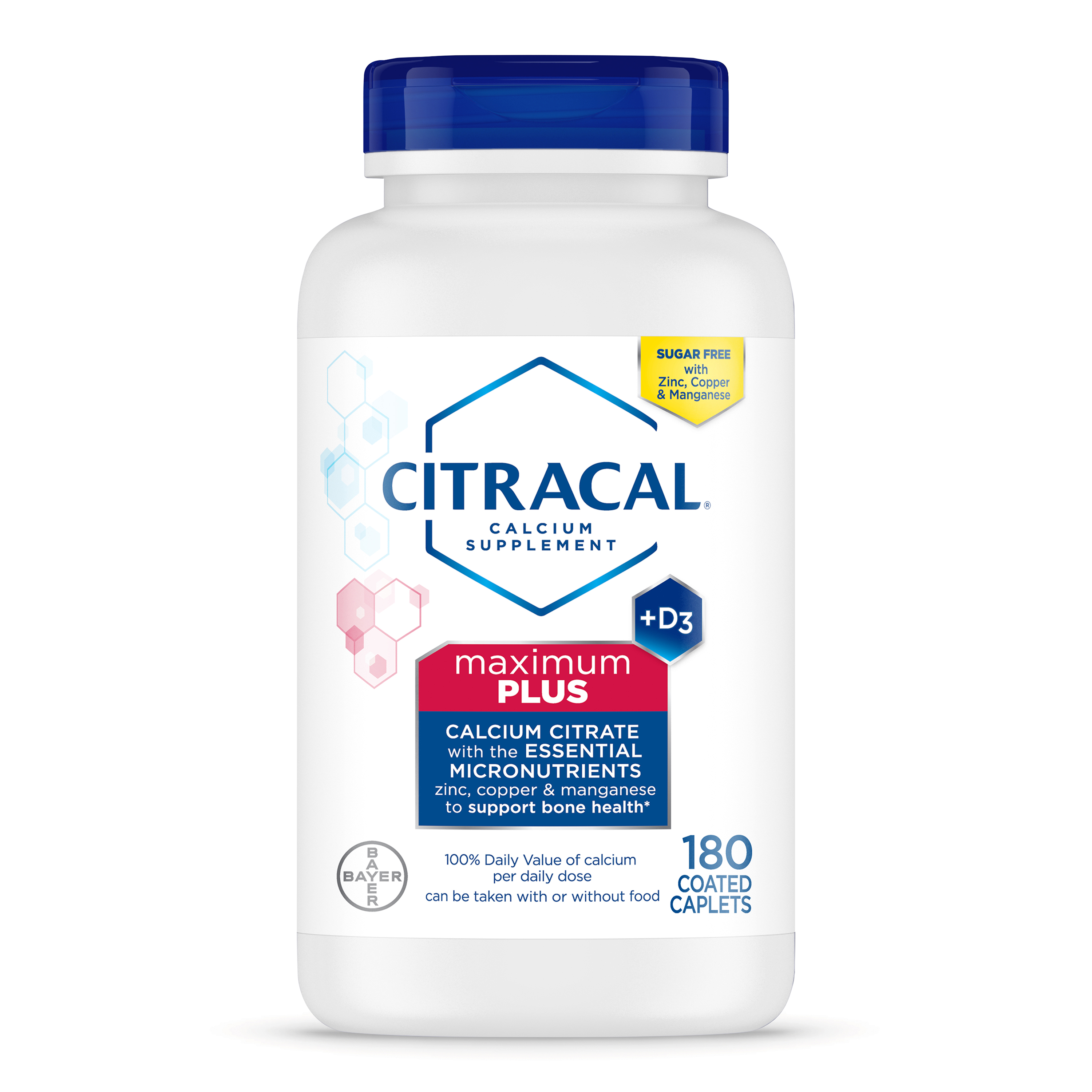 Citracal Maximum Plus Calcium Supplement, Calcium with Vitamin D3, Coated Caplets, 180 Count - image 1 of 8