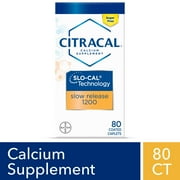 Citracal Slow Release 1200 Calcium With Vitamin D3, Caplets, 80 Count