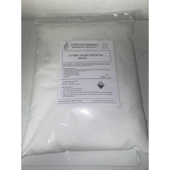 Citric Acid - 99% Pure Anhydrous Powder, 2X Stronger Than Pentahydrate, for Cleaning Rust, Scale & Lime, Made in USA (10, Pounds)