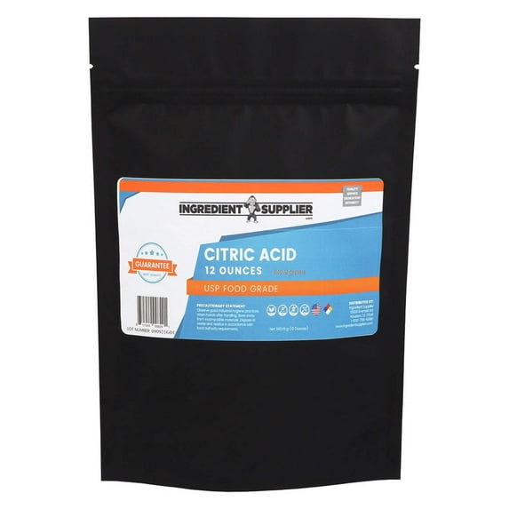 Citric Acid Anhydrous, 12 Oz. - USP Food Grade & Non-GMO- Natural Food Preservative, All Purpose Cleaning Agent, Beauty Ingredient