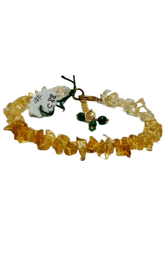 Citrine 5-7mm Nugget Chips Shape Smooth Cut Beads 7 inch Adjustable Gold Plated Clasp Bracelet for men, women, unisex. Link Chain Stacking Bracelet.|LINK_02100