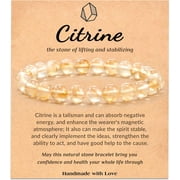 Citrine Bracelet, Bracelet Gifts for Women Mom, Natural Stone Men Women Bracelet