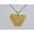 thumbnail image 1 of Citrine Butterfly pendant Necklace Crystal Citrine pendant November Birthstone, 1 of 4