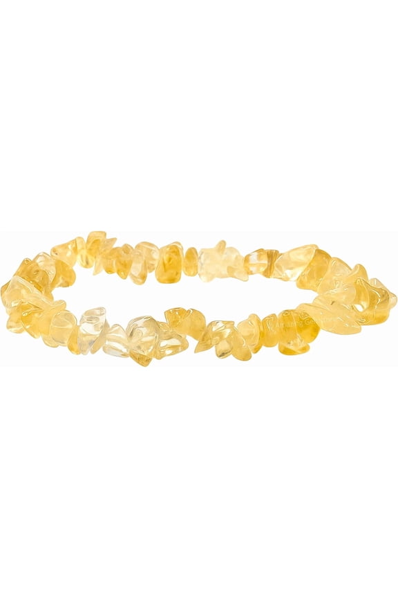 Citrine Chips Bracelet  Healing Crystal Bracelet for Men & Women, Balance & Positive Energy Jewelry