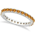 thumbnail image 1 of Citrine Eternity Stackable Ring Band 14K White Gold (0.75ct), 1 of 4