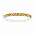 thumbnail image 1 of Citrine Gemstone Ring, 925 Sterling Silver 0.26 Ctw Yellow Citrine Gemstone Stackable Wedding Ring, Women Engagement Eternity Ring, Gift For Her, 1 of 5