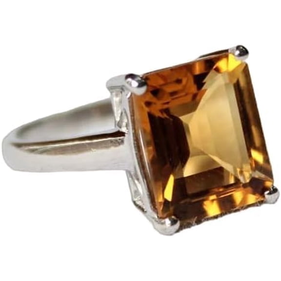 Citrine Gemstone Ring, Natural Citrine Ring, Citrine Gypsy Ring, November Birthstone, Womens Ring, 925 Sterling Silver, Bohemian Ring, Designer Handmade Jewelry, Christmas, Gift For Her