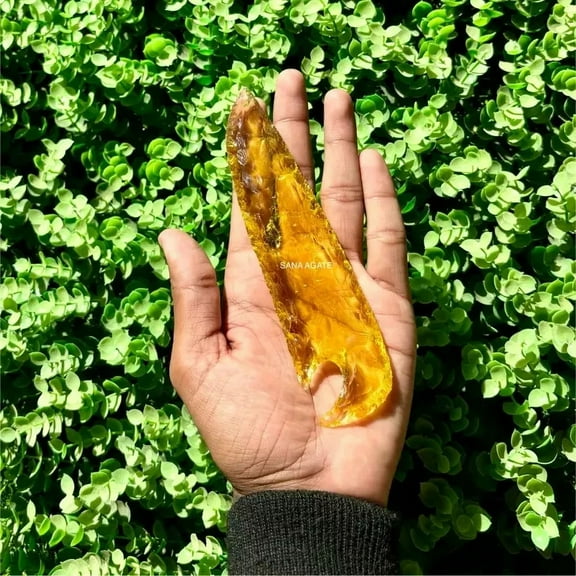 Citrine Quartz Knife Shape Obsidian Large Natural Stone Crystal For Home Dcor