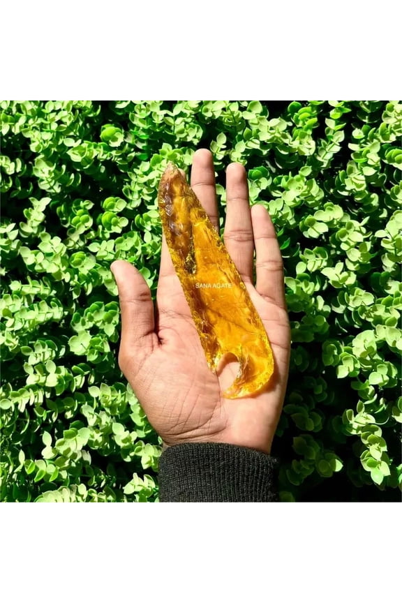 Citrine Quartz Knife Shape Obsidian Large Natural Stone Crystal For Home Décor