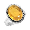 thumbnail image 1 of Citrine Quartz Ring 925 Sterling Silver Handmade Jewelry, 1 of 5