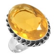 thumbnail image 1 of Citrine Quartz Ring 925 Sterling Silver Handmade Jewelry, 1 of 5