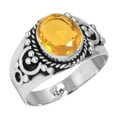 thumbnail image 1 of Citrine Quartz Ring 925 Sterling Silver Handmade Jewelry, 1 of 5