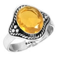 thumbnail image 1 of Citrine Quartz Ring 925 Sterling Silver Handmade Jewelry, 1 of 5