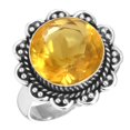 thumbnail image 1 of Citrine Quartz Ring 925 Sterling Silver Handmade Jewelry, 1 of 5