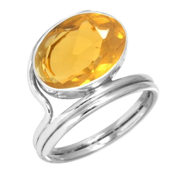 Citrine Quartz Women Jewelry 925 Sterling Silver Ring
