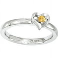 thumbnail image 1 of Citrine Sterling Silver Heart Ring, 1 of 6