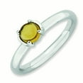 thumbnail image 1 of Citrine Sterling Silver Rhodium-Plated Ring, 1 of 5