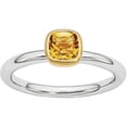 thumbnail image 1 of Citrine Sterling Silver with Gold-Plate Ring, 1 of 6