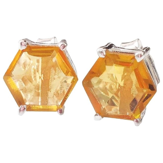 Citrine Stud Earring, Natural Citrine Earring, November Birthstone, Women Earring, 925 Silver, Anniversary Gift, Christmas, Thanksgiving, Silver Drops, Valentine Earring, Handmade Jewelry, Studs