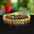 thumbnail image 1 of Citrine Tennis bracelet Gold Plated for Women Gift For Her valentine,wedding gift, 1 of 1