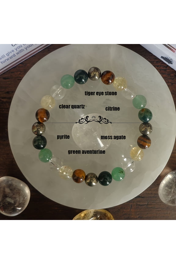 Citrine Tigereye Beaded Bracelet