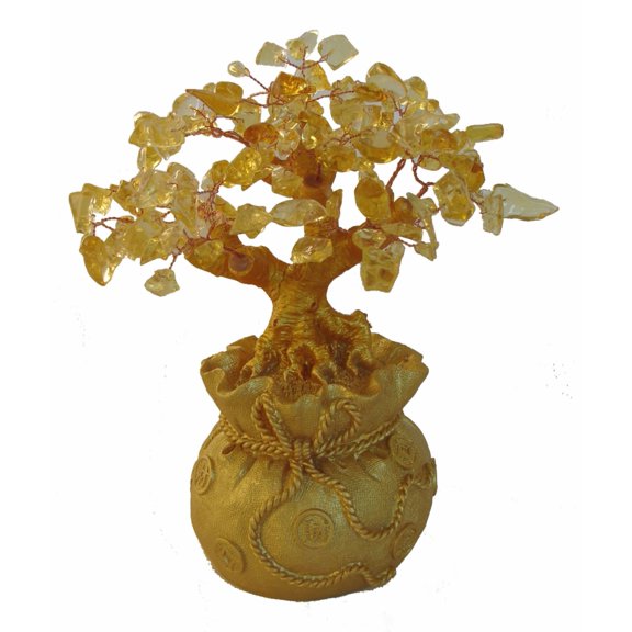 Citrine Tree, Wealth Tree and Money Tree in Money Bag