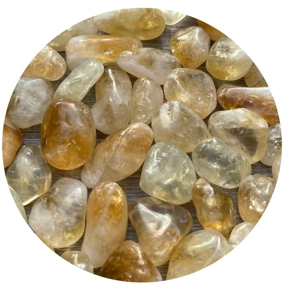 Citrine Tumbled Stones, Polished Citrine Gemstone, Citrine Healing Crystals (Citrine, 10 Pound)