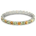 thumbnail image 1 of Citrine With Peridot Round 2.50 MM Eternity 925 Sterling Silver Women Stackable Ring Jewelry, 1 of 5