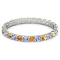 thumbnail image 1 of Citrine With Tanzanite Round 2.50 MM Eternity 925 Sterling Silver Women Stackable Ring, 1 of 4