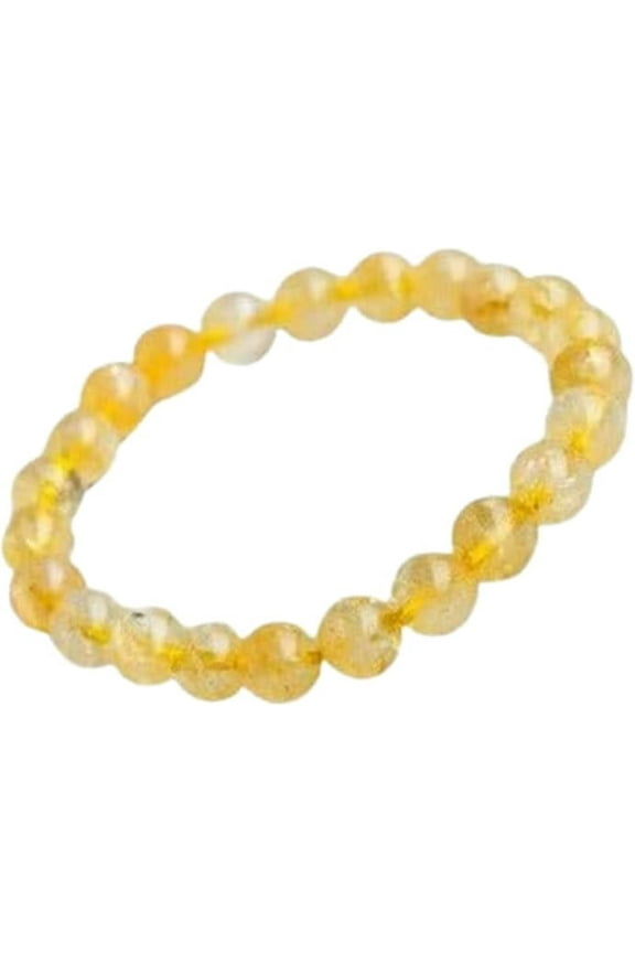 Citrine Zodiac Crystal Healing Bracelet 8mm Stone Jewelry For Unisex Adults