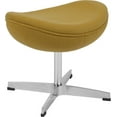 thumbnail image 1 of Citron Wool Fabric Saddle Ottoman Footrest, 1 of 3