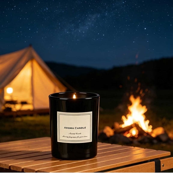 Citronella Candle, Natural Insect Repellent, Long Lasting Wax, Ideal for Indoor Outdoor Use, Perfect for Patio, Garden, Camping, Summer Activities, Compact and Portable Design Black