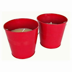 Citronella Candle with Bucket Assorted, 10 oz