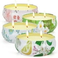 thumbnail image 1 of Lemongrass Scented Citronella Candles Outdoor, 4 Pack Soy Wax Jar Candles, Drative Candles for Patio Garden Backyard Camping, 240 Hour Burn Time, Colorful, 1 of 6