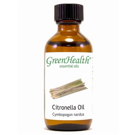 GreenHealth Citronella Essential Oil 2 fl oz (59 ml) Glass Bottle with Cap