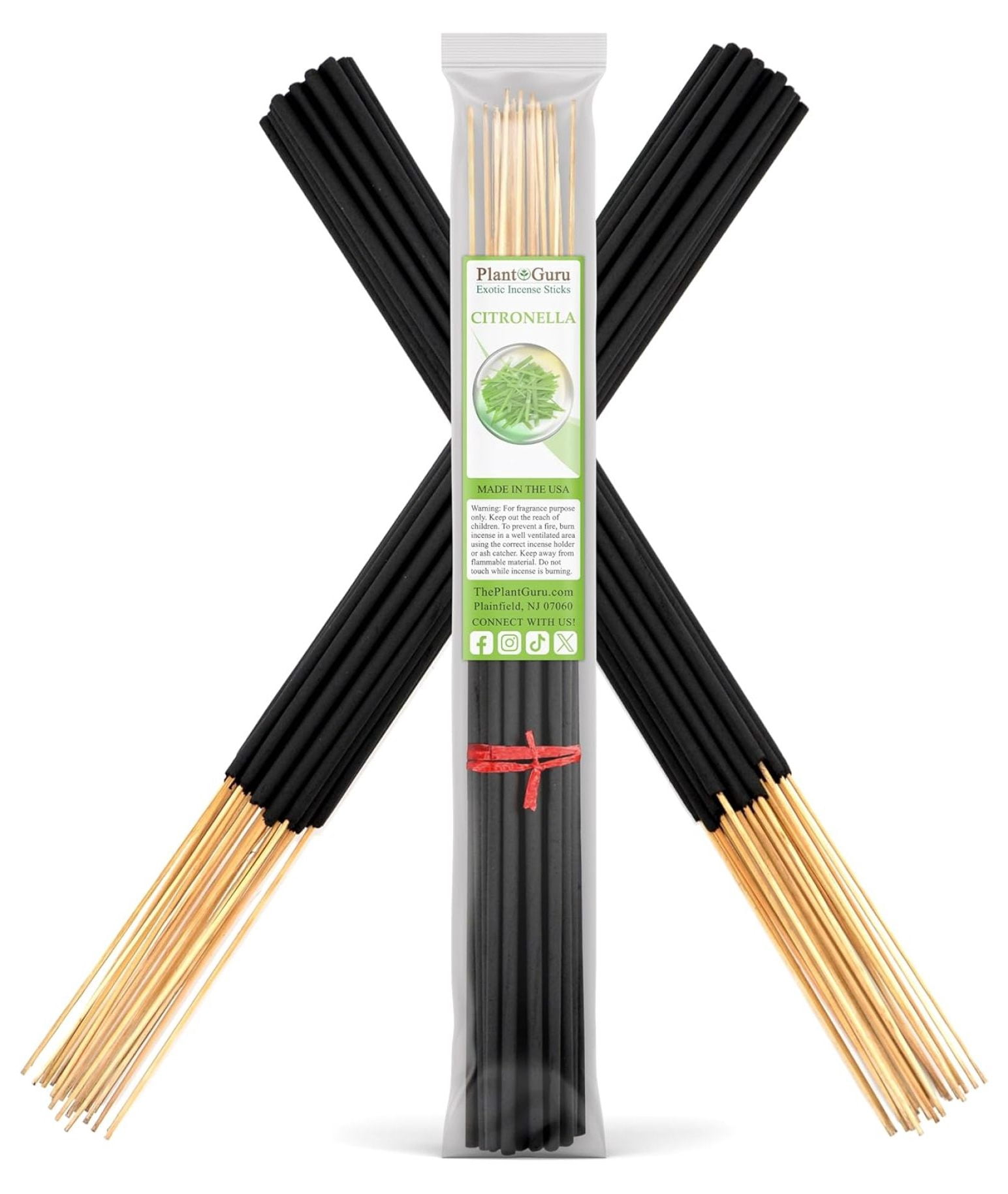 Citronella Exotic Incense Sticks Jumbo 19 Inch Long - Bulk 1 Bundle 27 to 30 Sticks - Natural 19" Extra Large with A Smooth Aroma That Burns for 3 to 4 Hours Each.