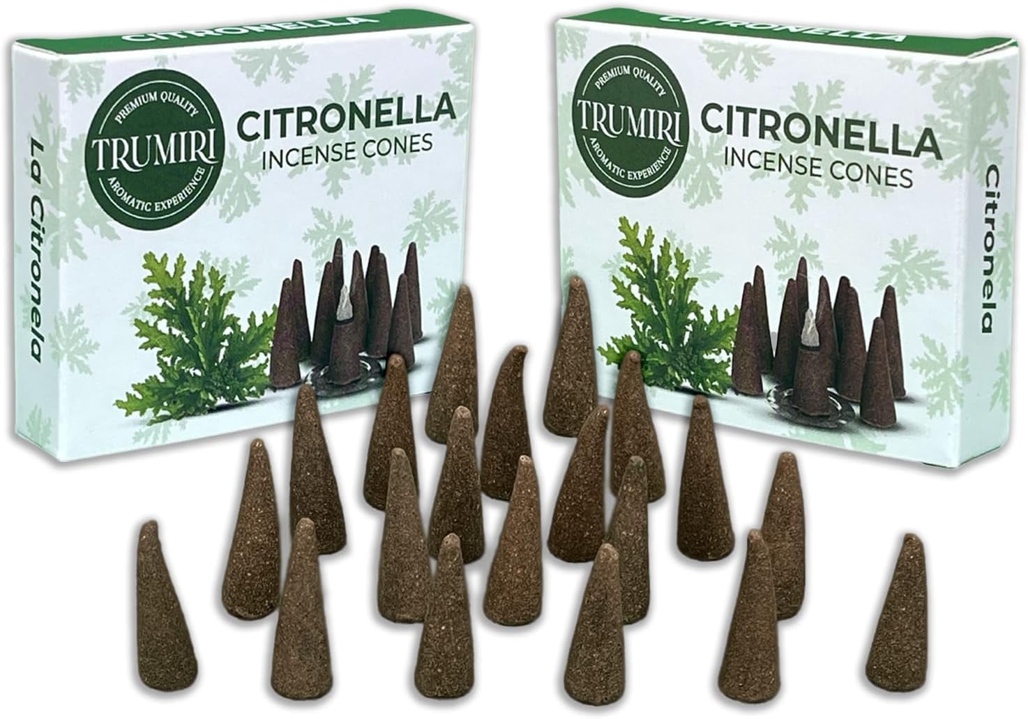 Citronella Incense Cones - Total 20 Cone Incense - Dual Pack of 10 Insence Cones - Incense Cones Scented - Cone Incense Scents - Insense Cones - Incent Cone