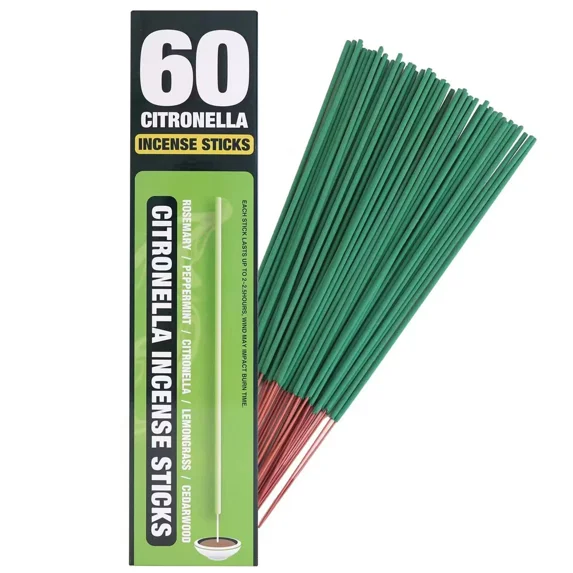 Citronella Incense Sticks 60 Pieces Per Box - Outdoor Citronella Incense Stic...