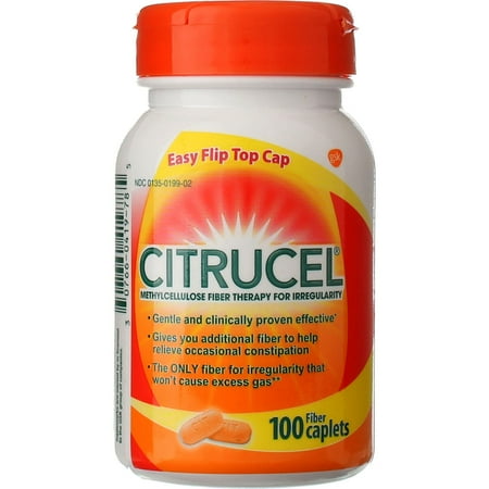 Citrucel Fiber Therapy Caplets, 24-Hour, 100 Ct (5 Pack) (Bundle)